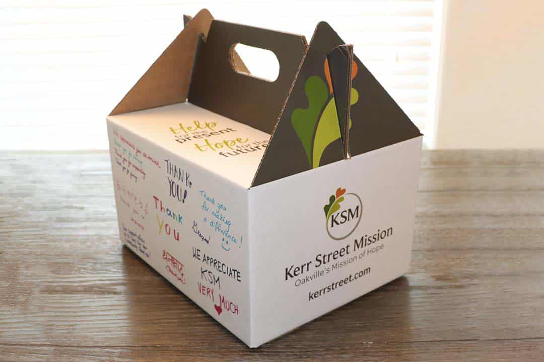 Custom Kerr Street Mission meal box